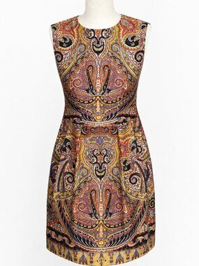 Nanette Lepore Silk Paisley Dress w Pockets Size 2